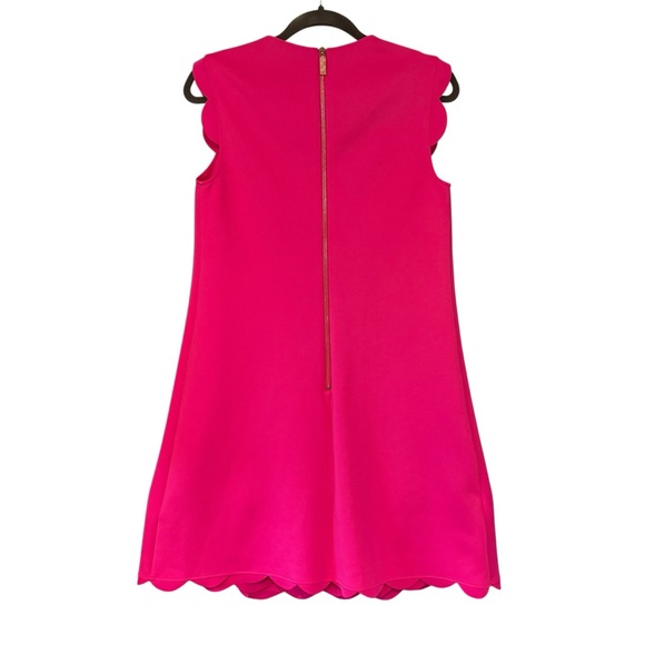 Ted Baker London Fresh Start Swing Mini Dress Pink Scalloped Hem, Sz US 6 - Picture 9 of 15